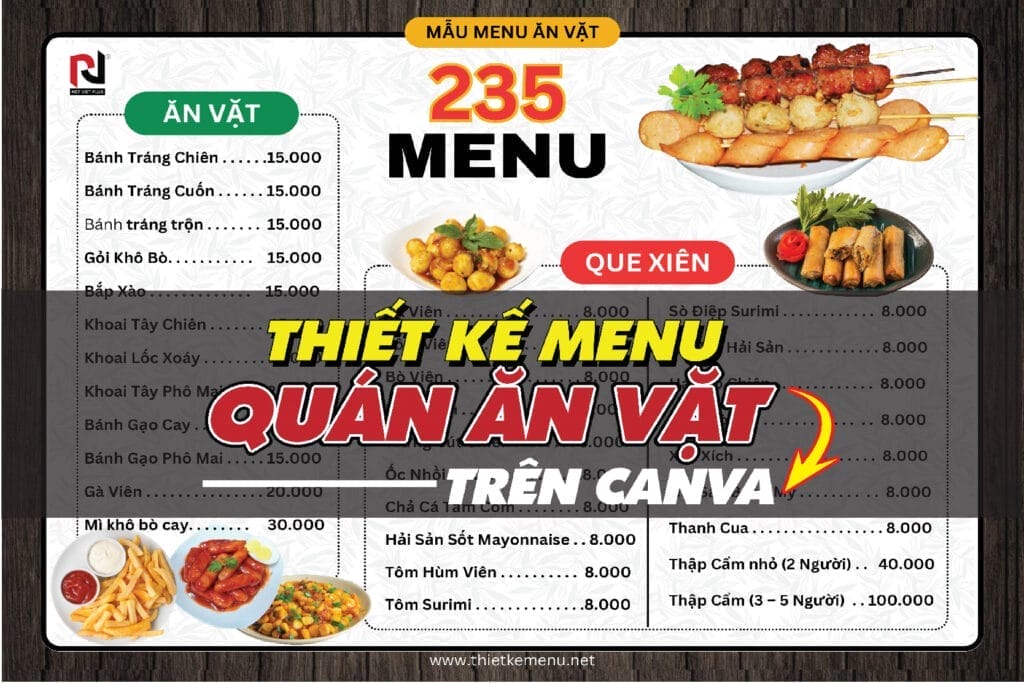 Thiết Kế Menu Độc Đáo Theo Phong Cách Riêng