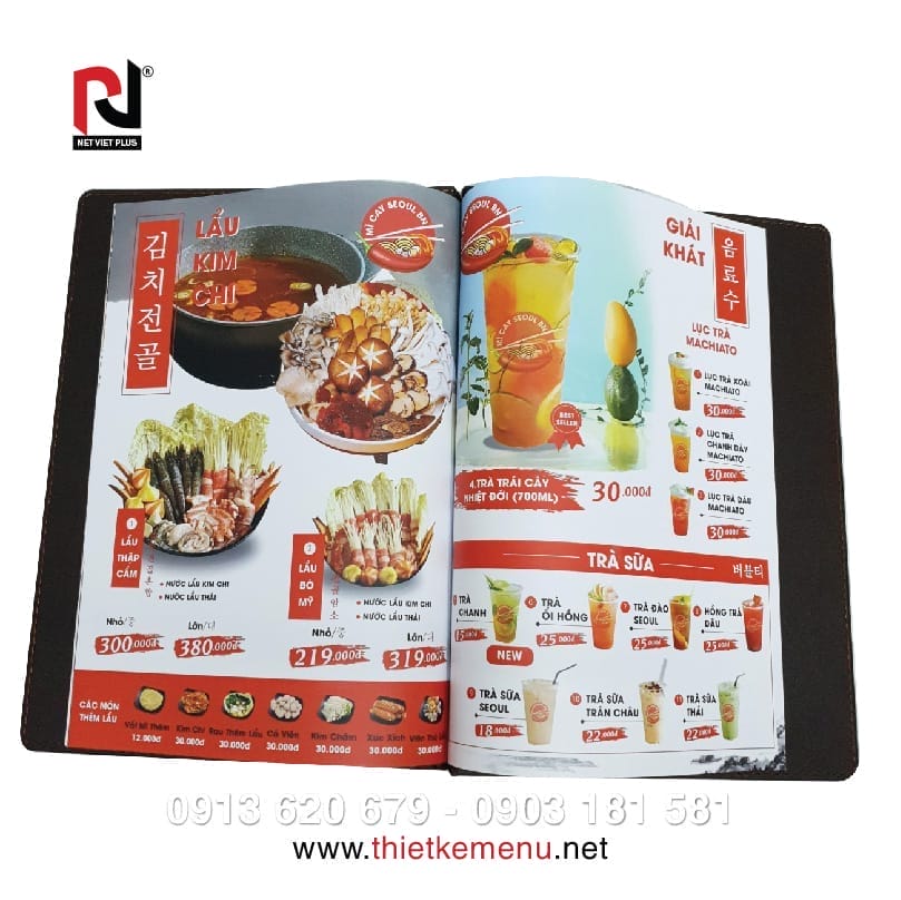 Làm menu quán ăn vặt