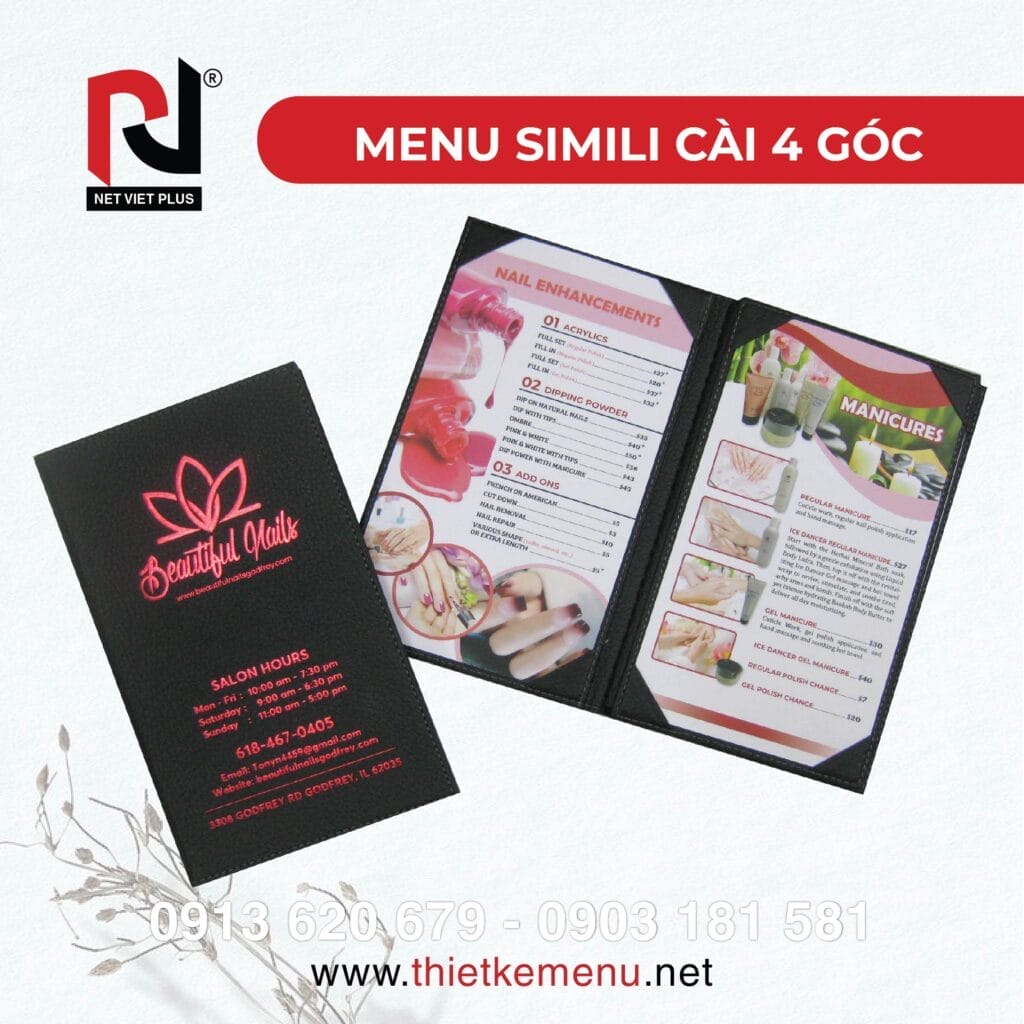 Menu simili cài 4 góc