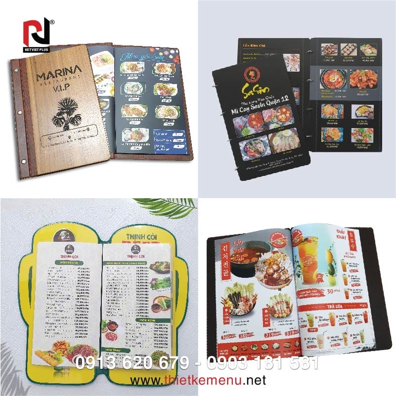 Thiết kế menu phù hợp với phong cách bán hàng