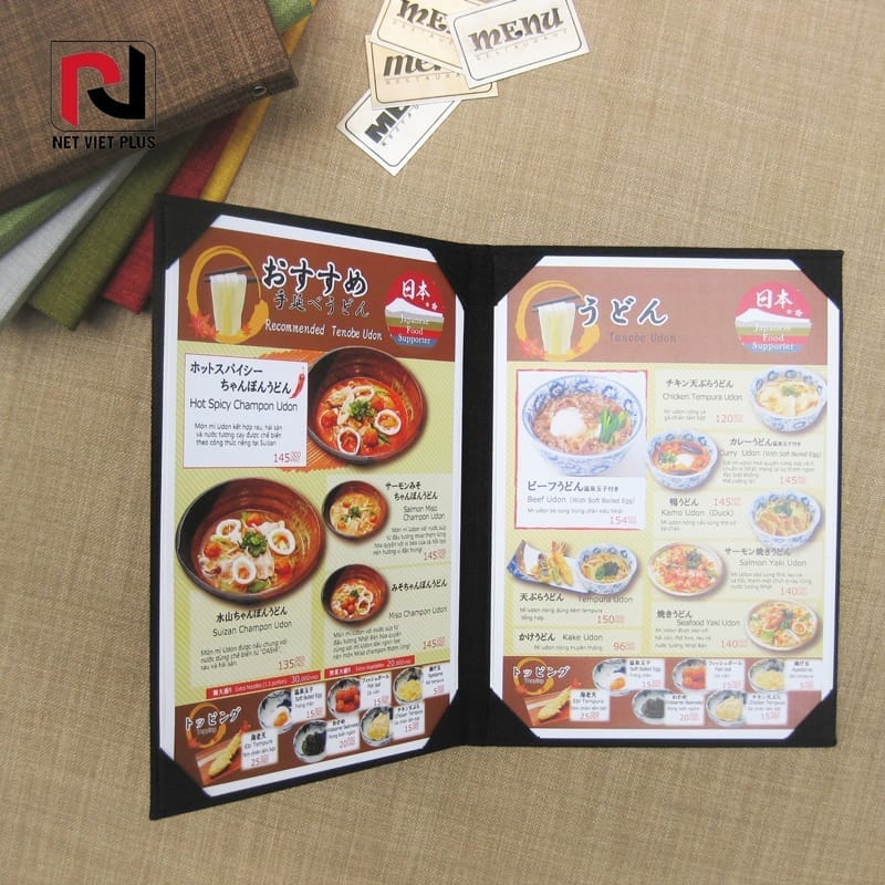 Mẫu thiết kế menu nhà do Nét Việt Plus thiết kế