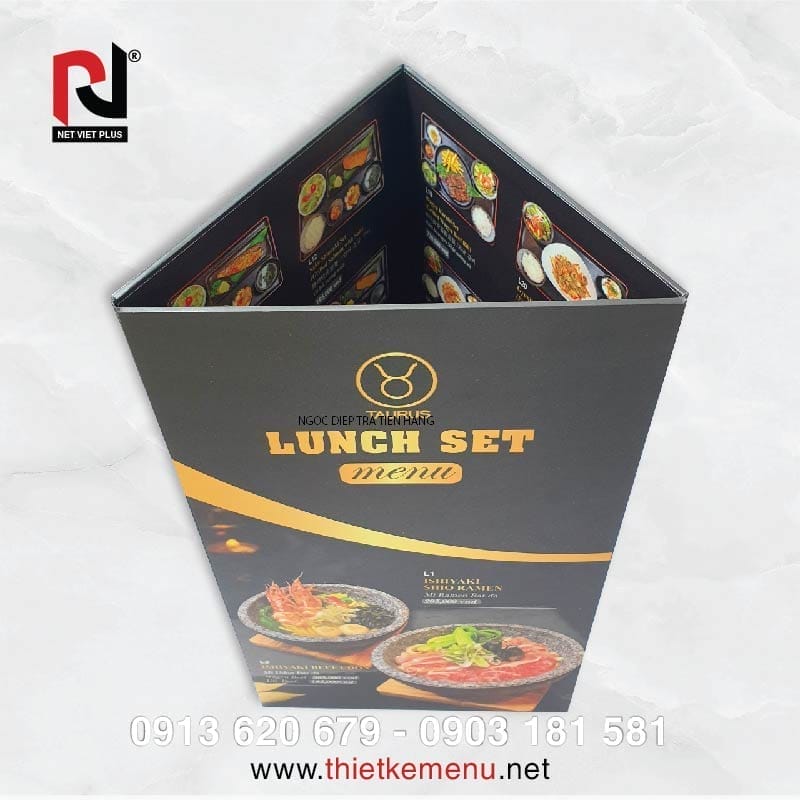 Mẫu menu giấy bồi