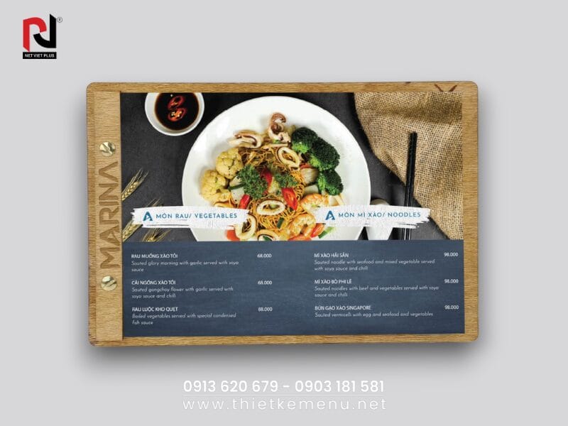 MẪU MENU CỔ ĐIỂN NHƯNG SANG TRỌNG