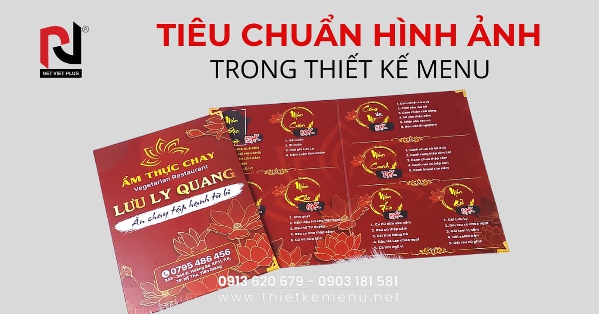 TIÊU CHUẨN HÌNH ẢNH TRONG THIẾT KẾ MENU