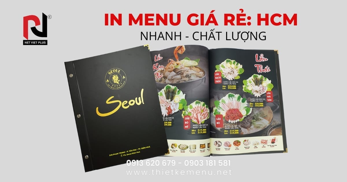 IN MENU GIÁ RẺ TPHCM: NHANH, CHẤT LƯỢNG