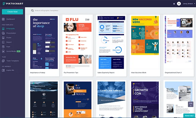 Piktochart là một công cụ thiết kế menu rất hữu ích.