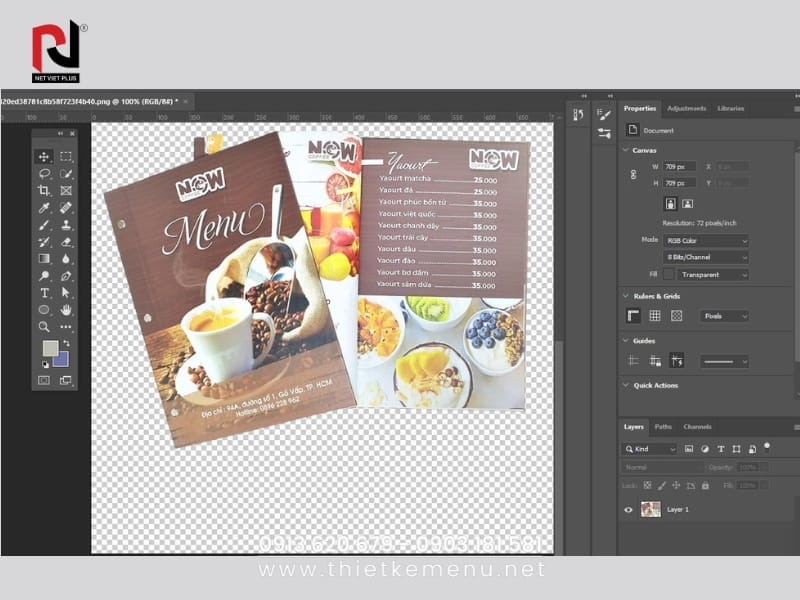 Thiết kế menu cà phê bằng Photoshop