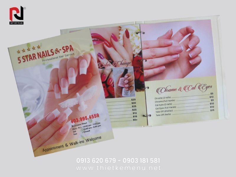 www.thietkemenu.net thiet ke menu nails 2