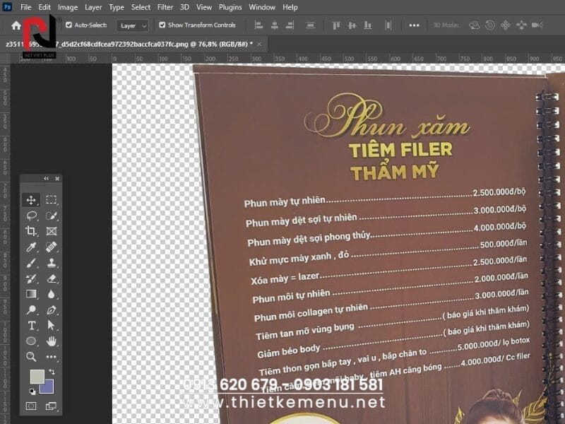 www.thietkemenu.net thiet ke menu spa bang photoshop3