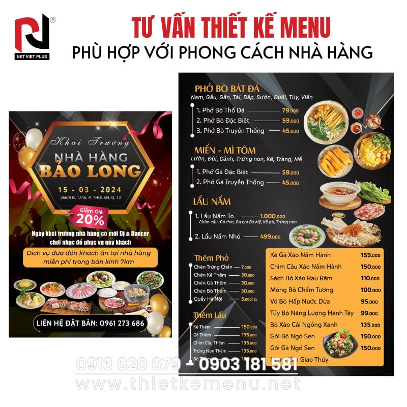 www.thietkemenu.net tu van thiet ke menu theo phong cach nha hang