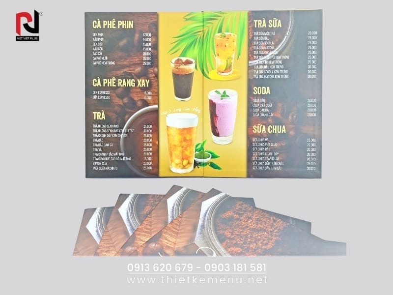 Menu cafe chất lượng - Trải nghiệm khách hàng tuyệt vời