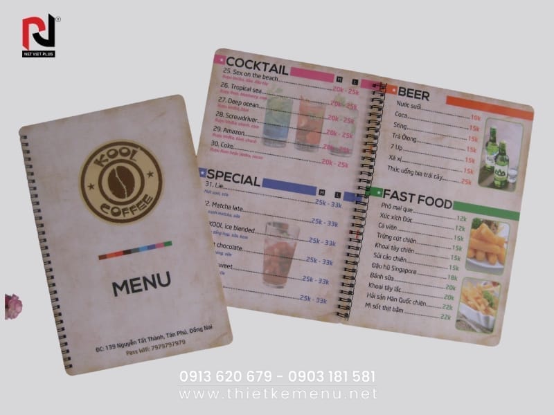 Dịch vụ Làm menu nhanh, gọn tại Nét Việt Plus