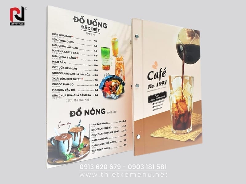 Tận hưởng hương vị cà phê tuyệt vời cùng Menu Cafe đẹp mắt