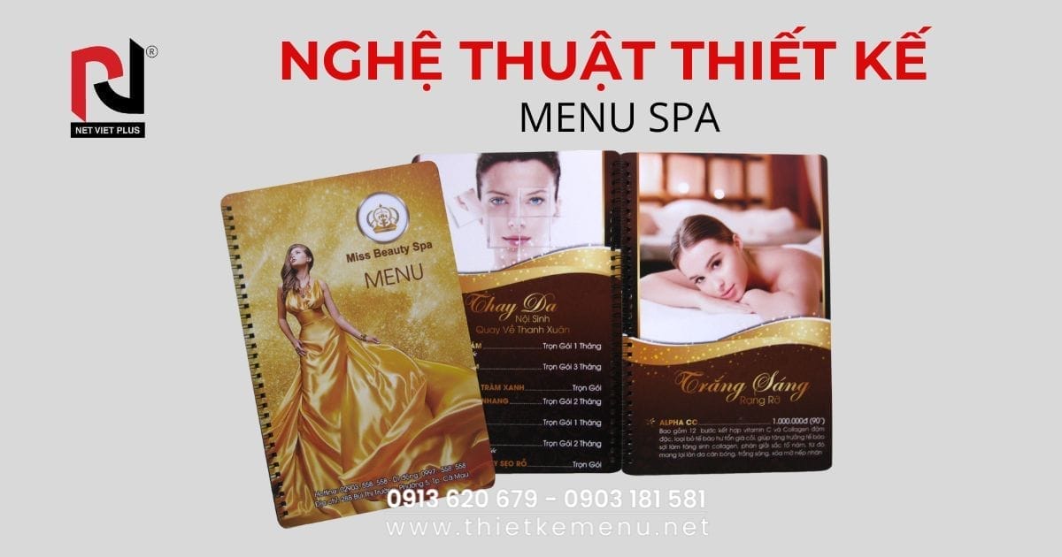 NGHỆ THUẬT THIẾT KẾ MENU SPA