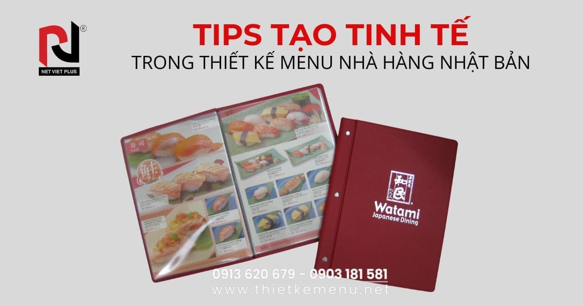 Thiết kế menu nhà hàng nhật bản