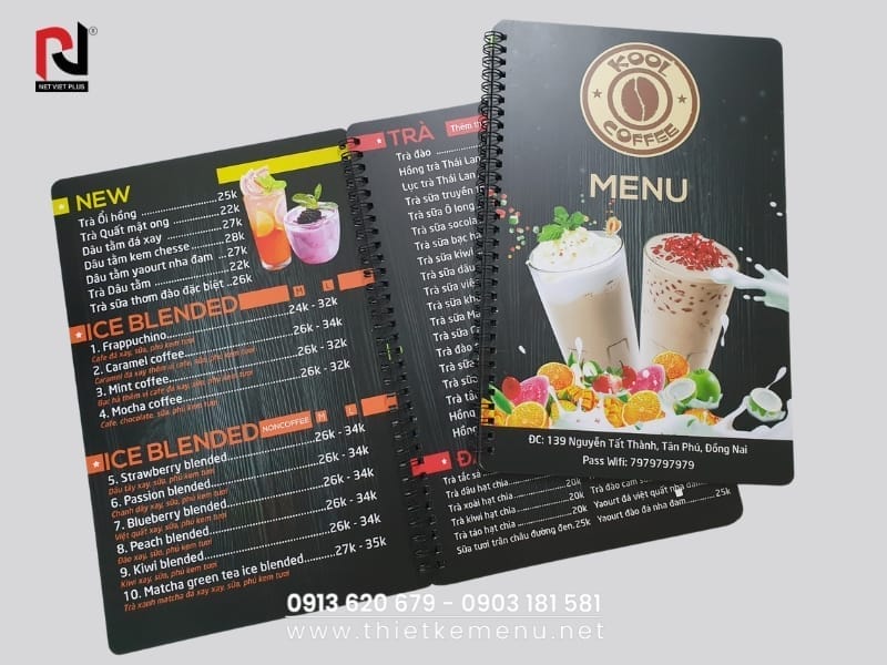 Làm Menu Trà Sữa chuyên nghiệp, thiết kế ấn tượng.