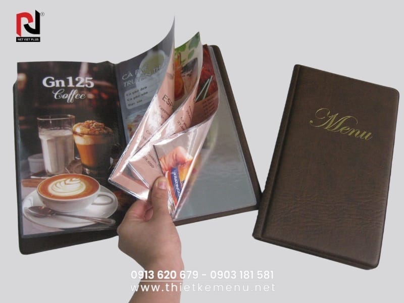 In Menu Simili Dập Nổi Logo – Nâng tầm đẳng cấp cho thương hiệu!