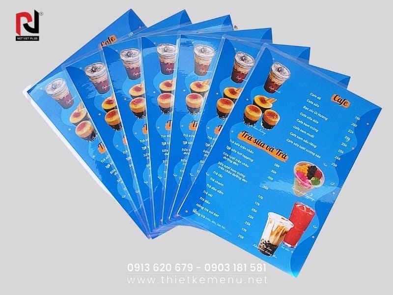 Chú trọng bố cục, tạo điểm nhấn thị giác khi Làm Menu Đồ Uống