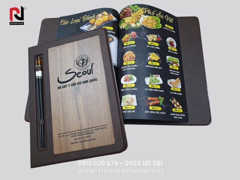 Làm Menu Gỗ bền đẹp, chống thấm, dễ dàng vệ sinh