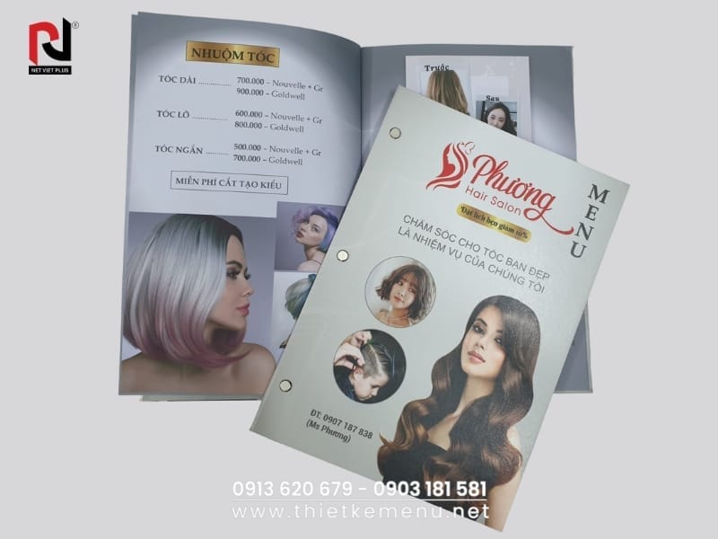 Nét Việt Plus là Địa Chỉ In Menu Đẹp cho Salon, tóc, Hair