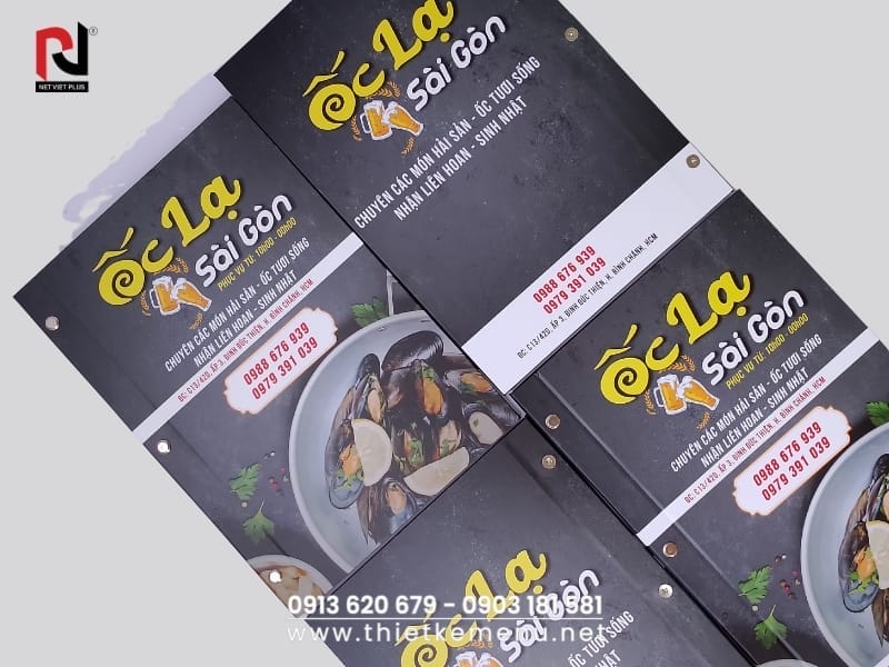 Menu bìa cứng độc đáo – khách ấn tượng ngay từ đầu!