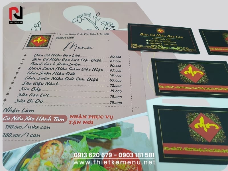 Làm Menu Giấy - Giải pháp tiết kiệm chi phí hiệu quả.