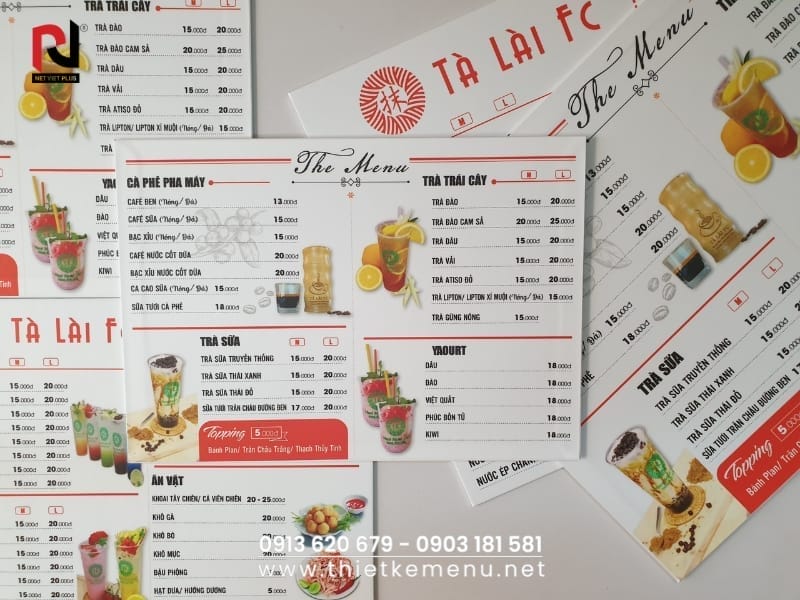 Làm Menu Giấy gọn nhẹ, dễ sử dụng