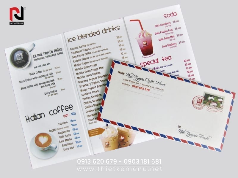 Menu quán cafe chuyên nghiệp, ấn tượng giúp tăng doanh thu nhanh chóng!
