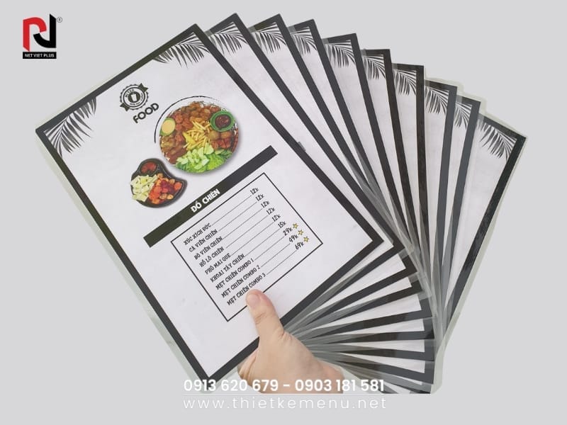 Làm Menu Đồ Ăn Vặt cần chú ý hiển thị giá cả rõ ràng, minh bạch.