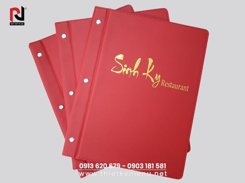  Nâng tầm hình ảnh nhà hàng với dịch vụ In Menu Da Ép Kim tại Nét Việt Plus! 