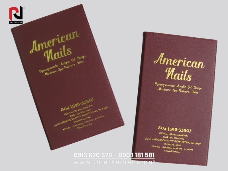 Tinh tế và độc đáo với Menu Simili dập nổi logo chất lượng cao!