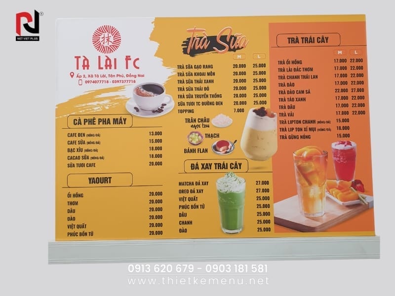 Menu trà sữa hoàn hảo bắt đầu từ thiết kế tinh tế và in ấn chất lượng! 