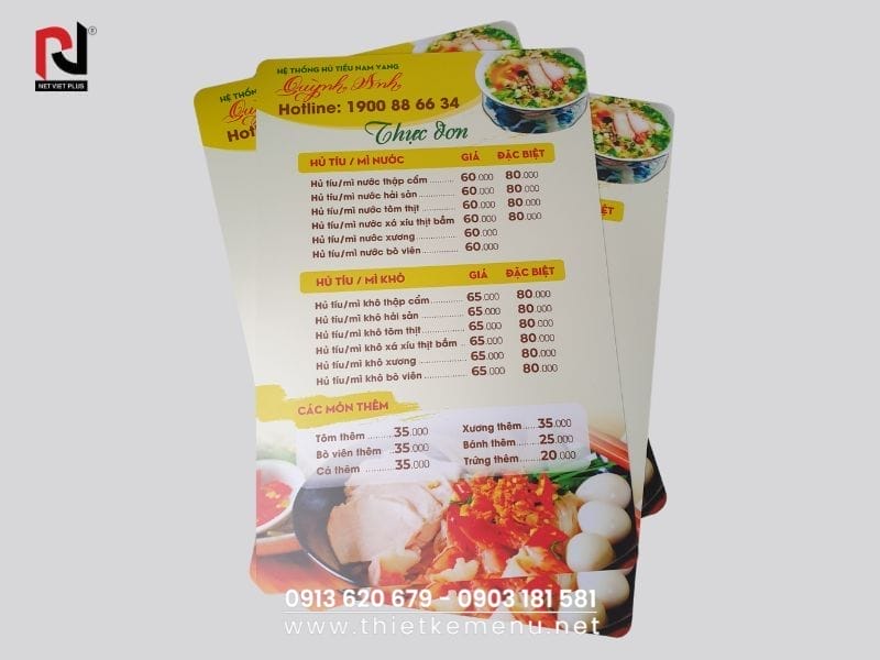 LÀM MENU NHỰA THEO YÊU CẦU - TẠO DẤN ẤN CHO NGÀNH F&B 4 Nâng tầm trải nghiệm khách hàng với menu nhựa tinh tế