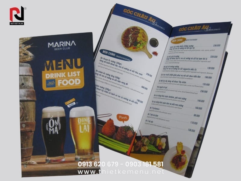 Làm Menu Nhà Hàng Việt - Mang đến trải nghiệm ẩm thực tuyệt vời.