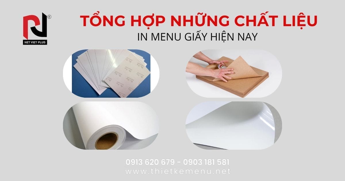 Chất liệu làm Menu Giấy