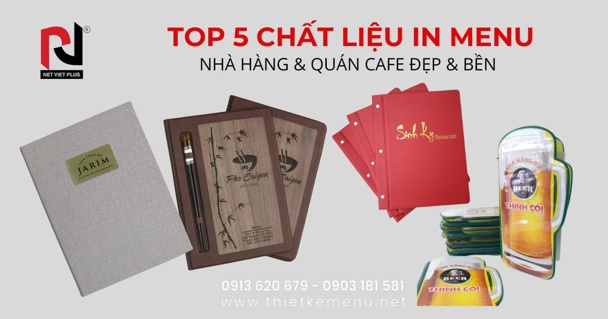 Chất liệu in menu