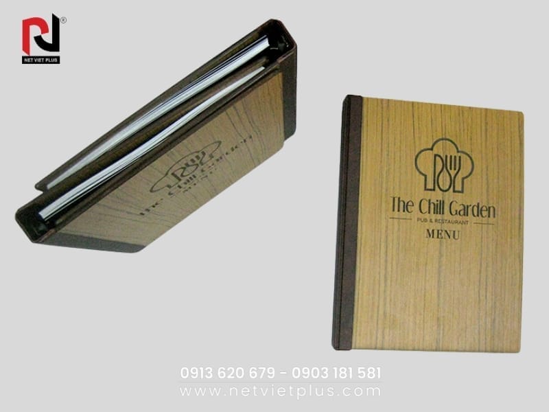 Mẫu Menu Gỗ cần chú trọng thông tin đầy đủ & trực quan
