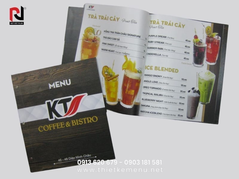 Mẫu Menu Giấy tại Nét Việt Plus