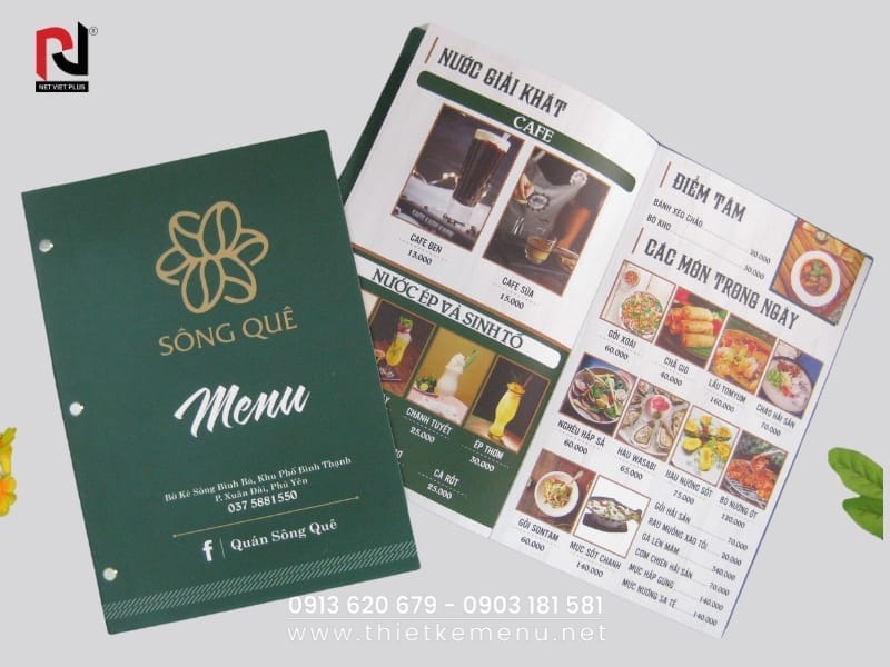 Mẫu Menu Giấy tại Nét Việt Plus