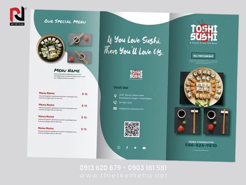 Sang trọng và độc đáo với mẫu menu cánh cửa sổ đẹp