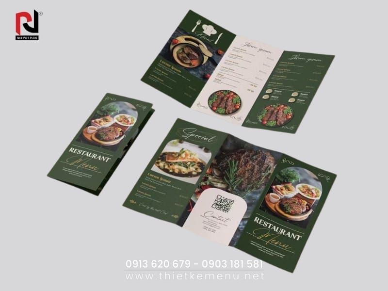 Sáng tạo vượt trội với mẫu menu bìa cứng cánh cửa sổ cao cấp.