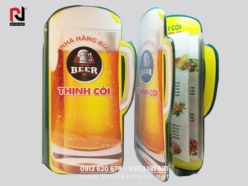 Mẫu menu quán beer độc đáo
