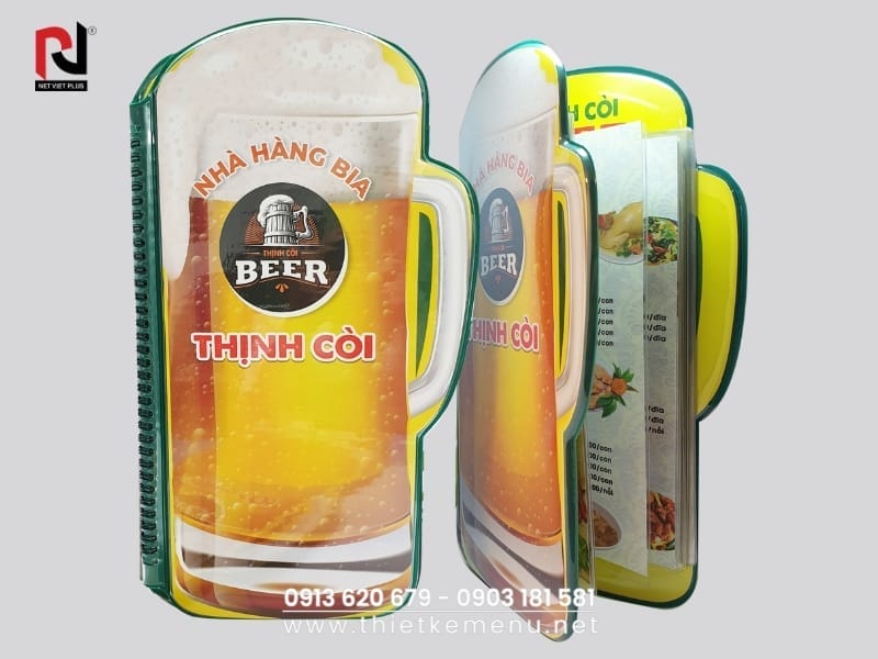 Mẫu menu quán nhậu độc đáo
