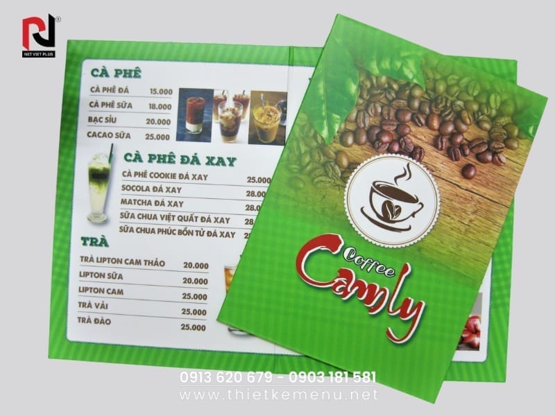 Menu quán cafe phải thiết kế sao cho độc đáo và ấn tượng để thu hút sự chú ý