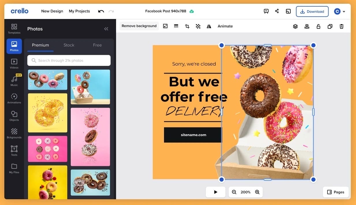 Phần mềm thiết kế menu thực đơn trên Crello