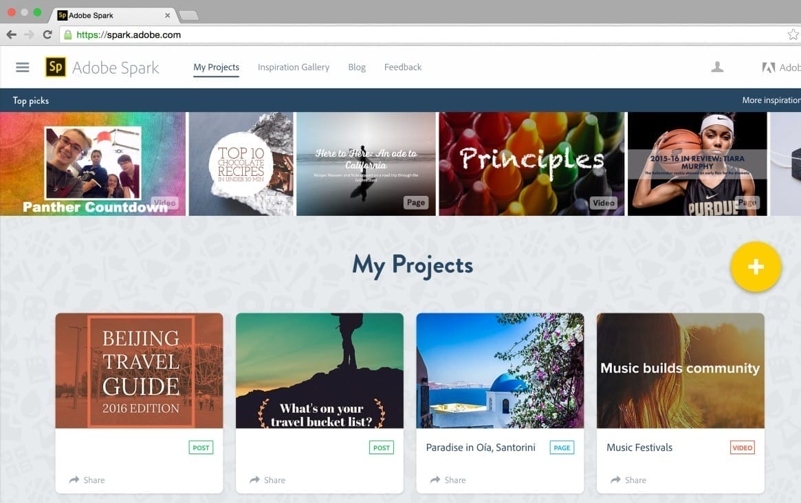 Adobe Spark là công cụ thiết kế lý tưởng cho các nhà hàng, quán cafe