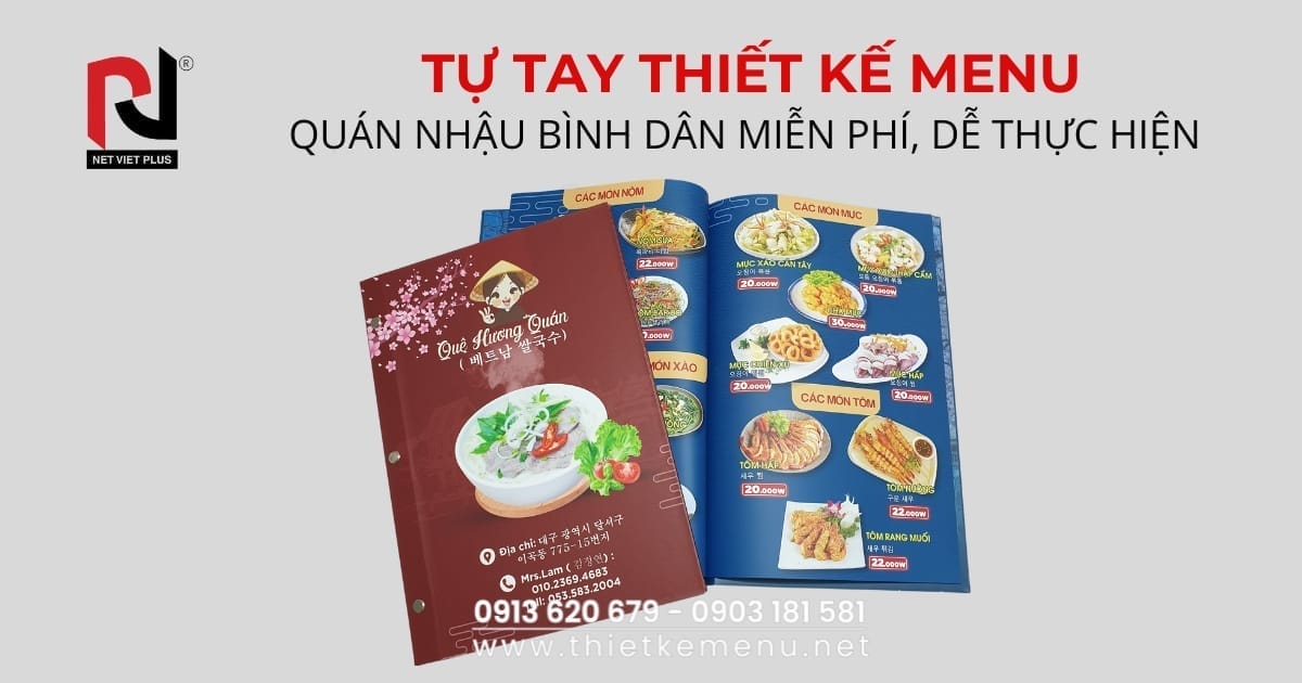 Thiết kế menu quán nhậu