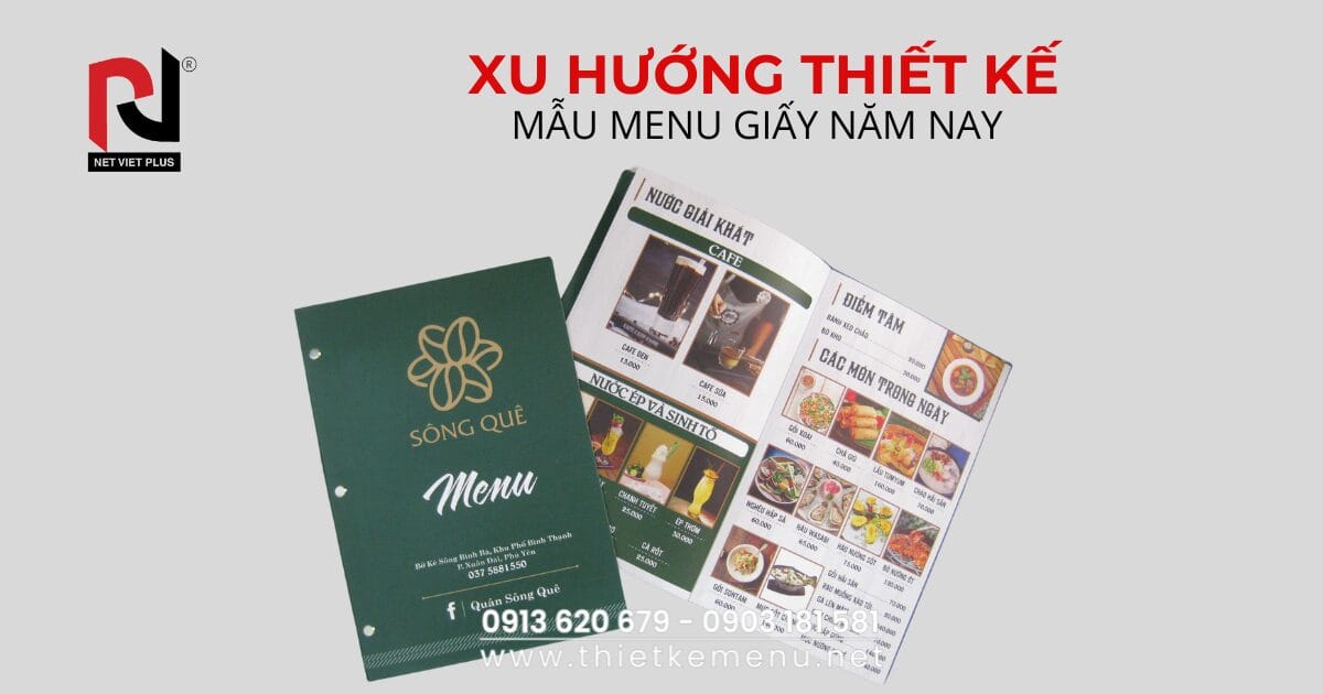 Xu hướng thiết kế menu giấy