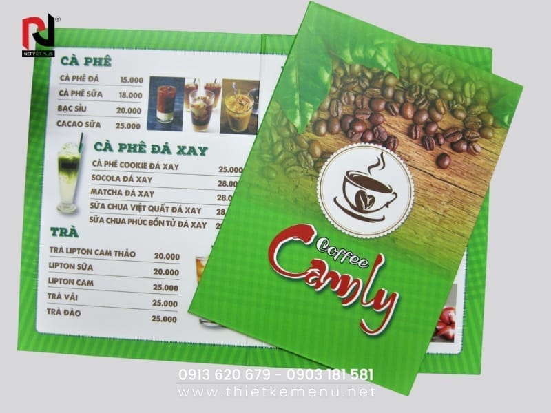 Hình ảnh thiết kế menu bắt mắt, ấn tượng