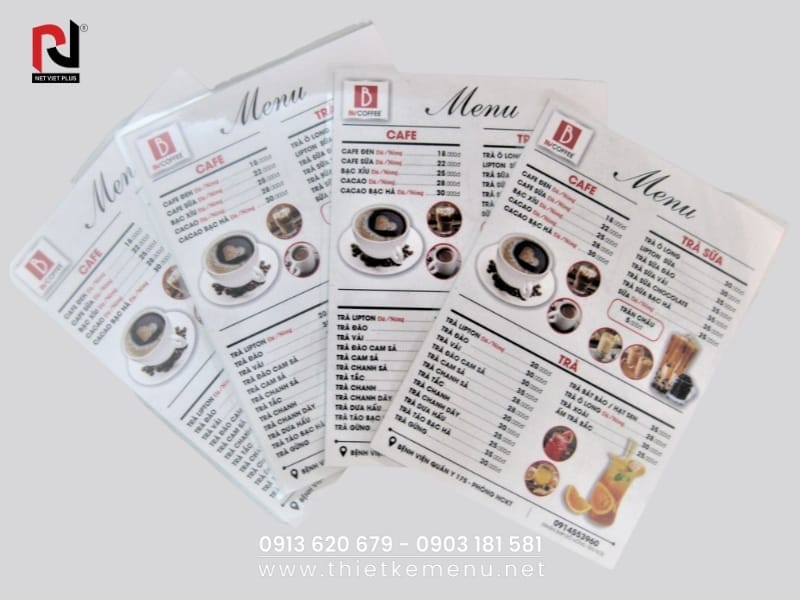 Nội dung khi thiết kế menu rõ ràng